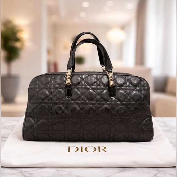 Dior Handbags - Dior Cannage Perforated Satchel Bag